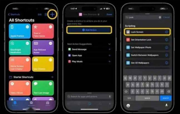蕉城苹果14锁屏维修店分享iPhone14升级iOS16.4后如何创建锁屏快捷方式 